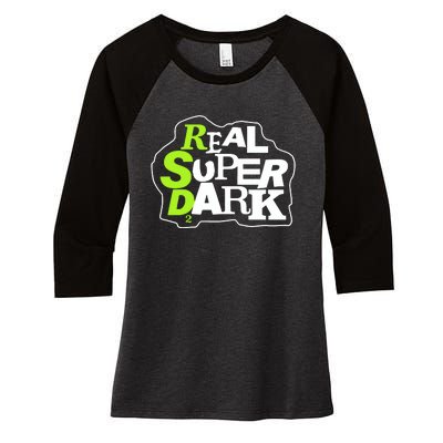 Waterparts Real Super Dark 2 Women's Tri-Blend 3/4-Sleeve Raglan Shirt