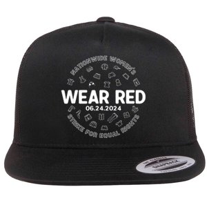 Wear Red Strike For Equality Rights Pro Feminist Flat Bill Trucker Hat