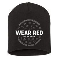 Wear Red Strike For Equality Rights Pro Feminist Short Acrylic Beanie