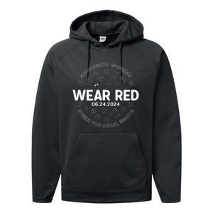 Wear Red Strike For Equality Rights Pro Feminist Performance Fleece Hoodie