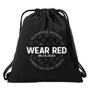 Wear Red Strike For Equality Rights Pro Feminist Drawstring Bag