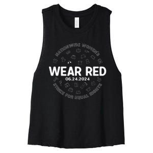 Wear Red Strike For Equality Rights Pro Feminist Women's Racerback Cropped Tank