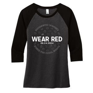 Wear Red Strike For Equality Rights Pro Feminist Women's Tri-Blend 3/4-Sleeve Raglan Shirt