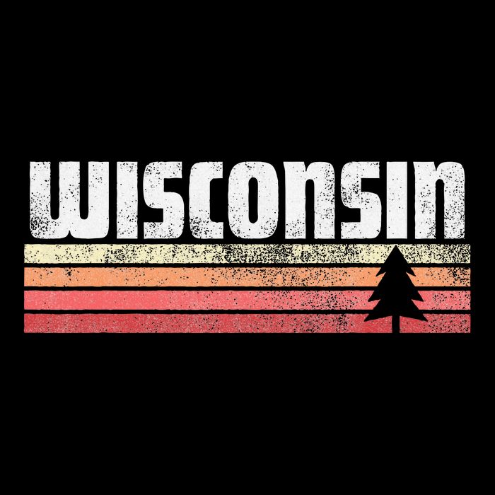 Wisconsin Retro Style 70s 80s 90s Home Gift Cooling Performance Crew T-Shirt