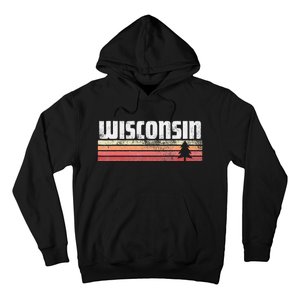 Wisconsin Retro Style 70s 80s 90s Home Gift Hoodie