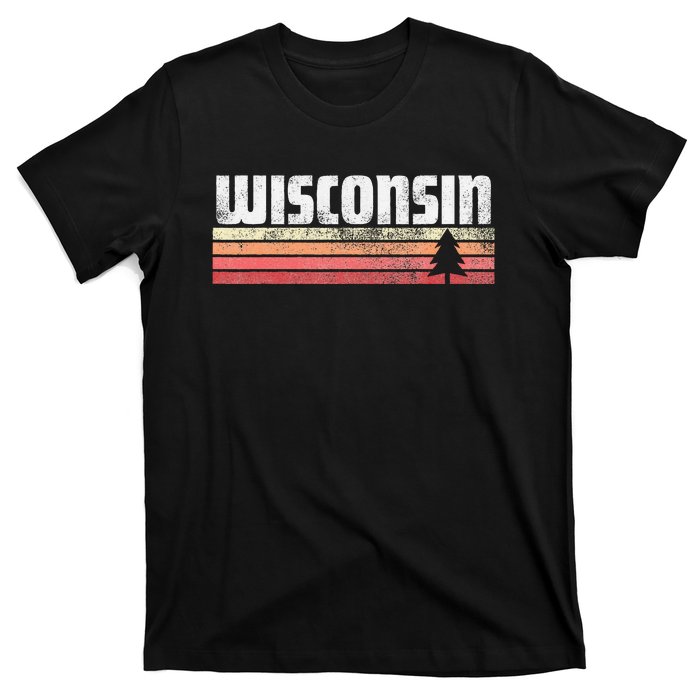 Wisconsin Retro Style 70s 80s 90s Home Gift T-Shirt