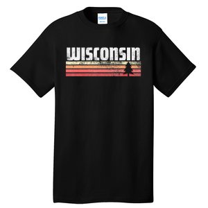 Wisconsin Retro Style 70s 80s 90s Home Gift Tall T-Shirt