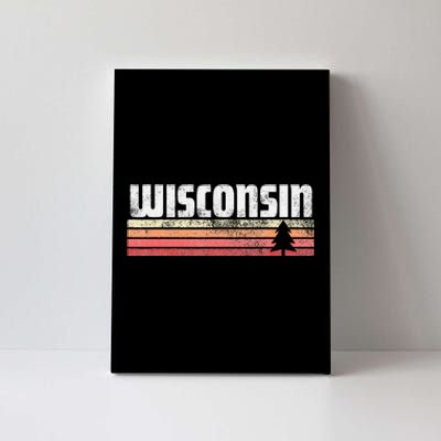 Wisconsin Retro Style 70s 80s 90s Home Gift Canvas