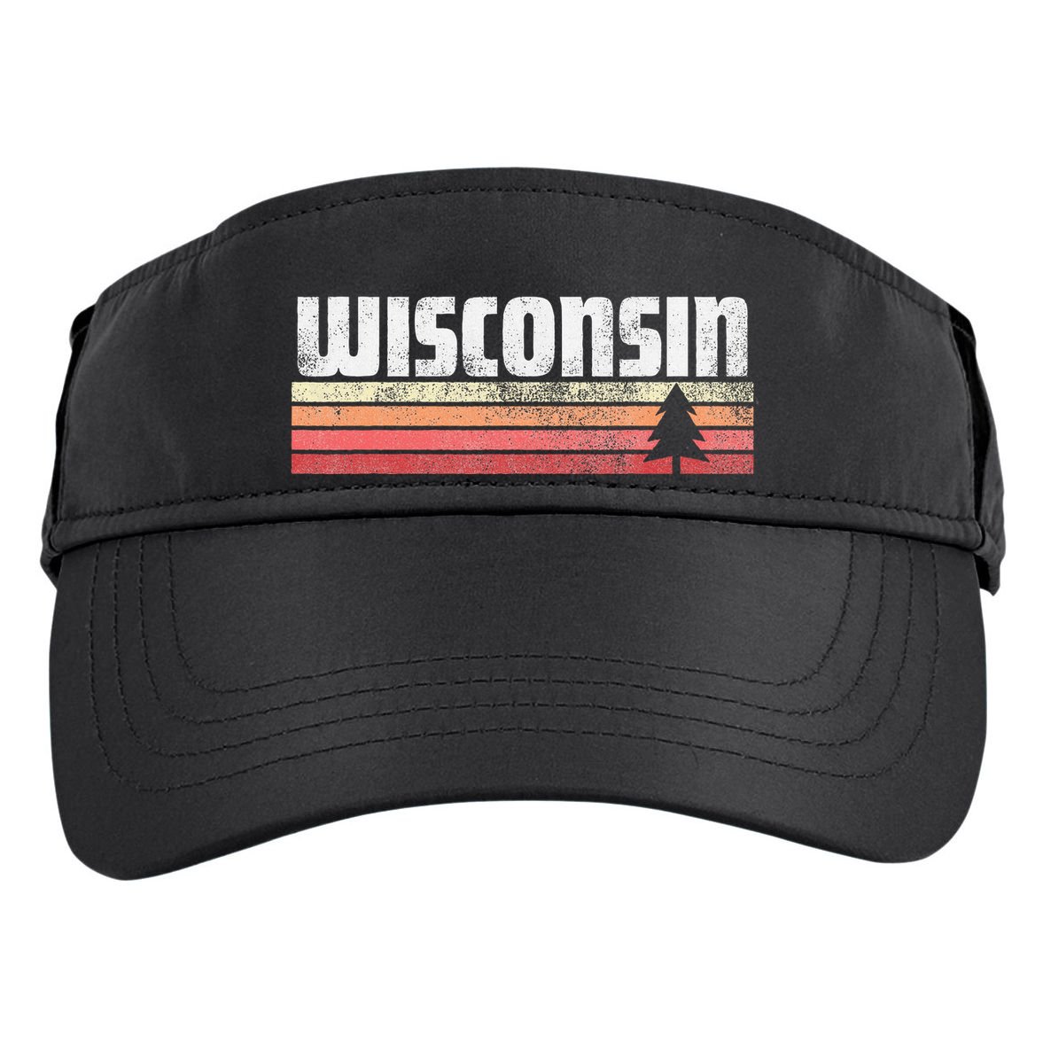 Wisconsin Retro Style 70s 80s 90s Home Gift Adult Drive Performance Visor