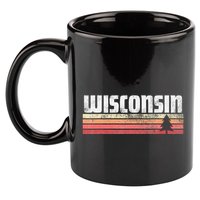 Wisconsin Retro Style 70s 80s 90s Home Gift 11oz C Handle Ceramic Mug