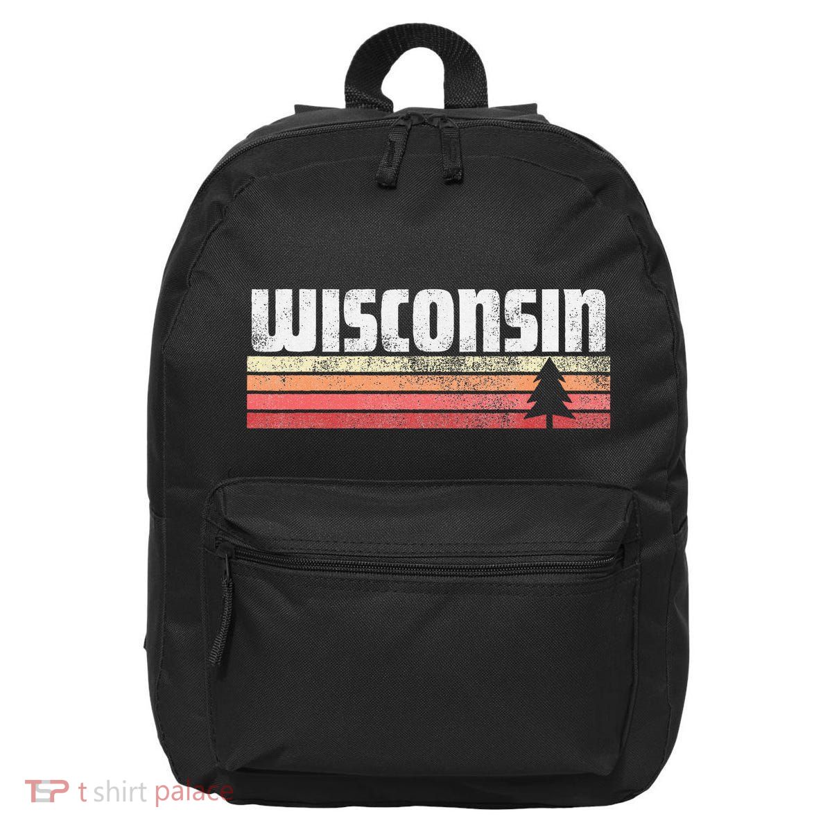 Wisconsin Retro Style 70s 80s 90s Home Gift 16 in Basic Backpack