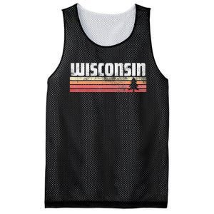 Wisconsin Retro Style 70s 80s 90s Home Gift Mesh Reversible Basketball Jersey Tank