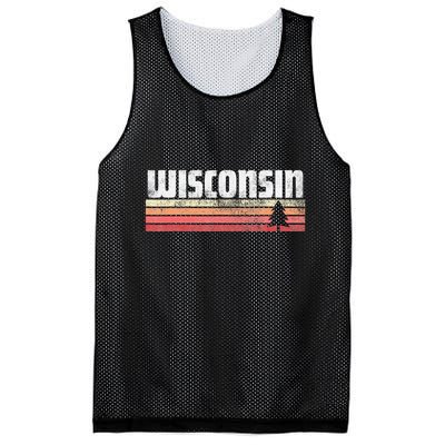Wisconsin Retro Style 70s 80s 90s Home Gift Mesh Reversible Basketball Jersey Tank