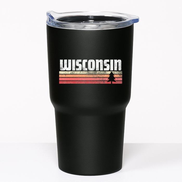 Wisconsin Retro Style 70s 80s 90s Home Gift Tumbler