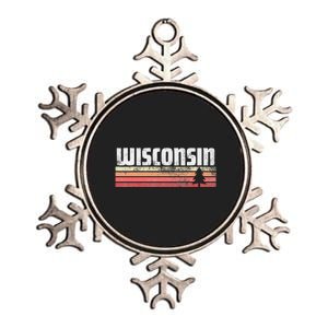 Wisconsin Retro Style 70s 80s 90s Home Gift Metallic Star Ornament