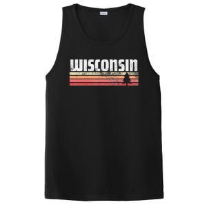 Wisconsin Retro Style 70s 80s 90s Home Gift PosiCharge Competitor Tank