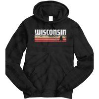 Wisconsin Retro Style 70s 80s 90s Home Gift Tie Dye Hoodie