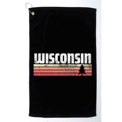 Wisconsin Retro Style 70s 80s 90s Home Gift Golf Towel