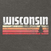 Wisconsin Retro Style 70s 80s 90s Home Gift Cotton Canvas Backpack