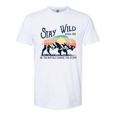 W4mx Retro Stay Wild Roam Free The Buffalo Charge The Storm Softstyle® CVC T-Shirt