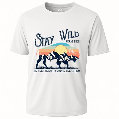 W4mx Retro Stay Wild Roam Free The Buffalo Charge The Storm Performance Shirt