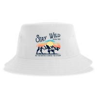 W4mx Retro Stay Wild Roam Free The Buffalo Charge The Storm Sustainable Bucket Hat