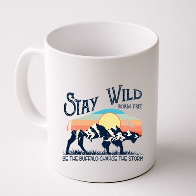 W4mx Retro Stay Wild Roam Free The Buffalo Charge The Storm Mug