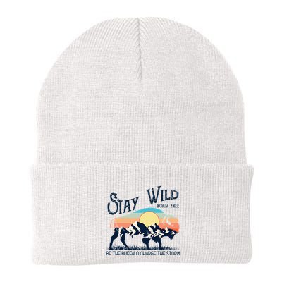 W4mx Retro Stay Wild Roam Free The Buffalo Charge The Storm Beanie