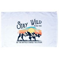 W4mx Retro Stay Wild Roam Free The Buffalo Charge The Storm Microfiber Hand Towel