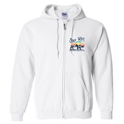 W4mx Retro Stay Wild Roam Free The Buffalo Charge The Storm Full Zip Hoodie