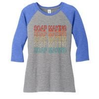 Wo Retro Soapmaker Or Soap Making Vintage Soap Maker Cool Gift Women's Tri-Blend 3/4-Sleeve Raglan Shirt