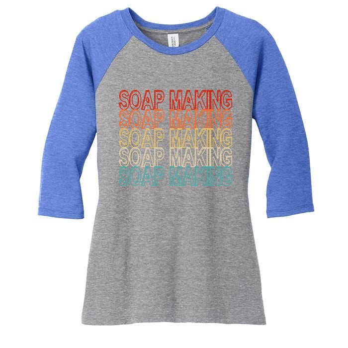 Wo Retro Soapmaker Or Soap Making Vintage Soap Maker Cool Gift Women's Tri-Blend 3/4-Sleeve Raglan Shirt