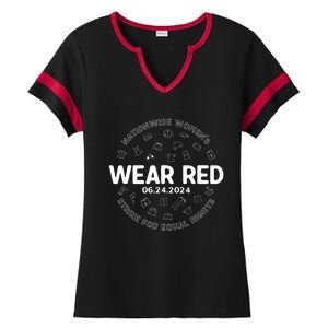 Wear Red Strike For Equality Rights Pro Feminist Ladies Halftime Notch Neck Tee