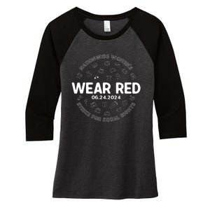 Wear Red Strike For Equality Rights Pro Feminist Women's Tri-Blend 3/4-Sleeve Raglan Shirt