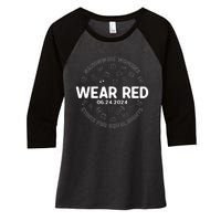 Wear Red Strike For Equality Rights Pro Feminist Women's Tri-Blend 3/4-Sleeve Raglan Shirt