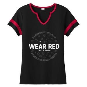 Wear Red Strike For Equality Rights Pro Feminist Ladies Halftime Notch Neck Tee