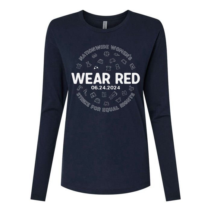 Wear Red Strike For Equality Rights Pro Feminist Womens Cotton Relaxed Long Sleeve T-Shirt