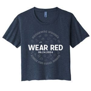 Wear Red Strike For Equality Rights Pro Feminist Women's Crop Top Tee