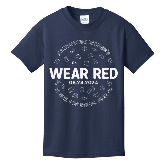 Wear Red Strike For Equality Rights Pro Feminist Kids T-Shirt