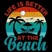 Women Retro Summer Vacation Life Is Better At The Beach Cooling Performance Crew T-Shirt