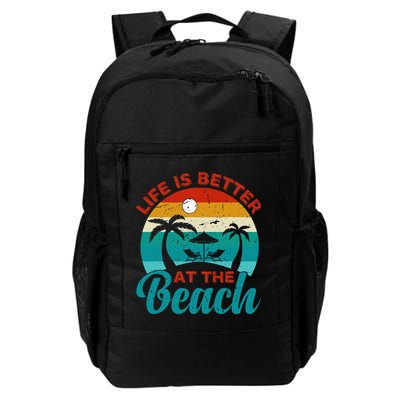 Women Retro Summer Vacation Life Is Better At The Beach Backpack