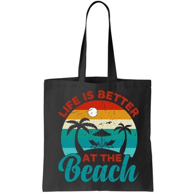 Women Retro Summer Vacation Life Is Better At The Beach Bag
