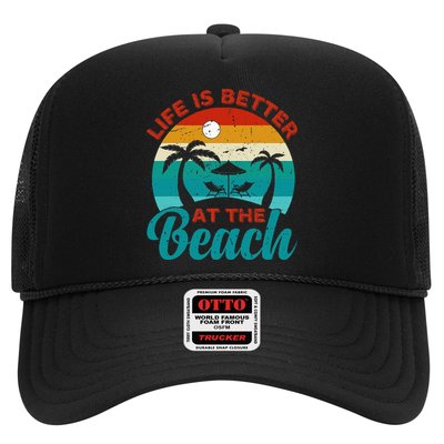Women Retro Summer Vacation Life Is Better At The Beach Trucker Hat