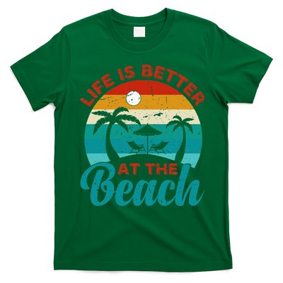 Women Retro Summer Vacation Life Is Better At The Beach T-Shirt