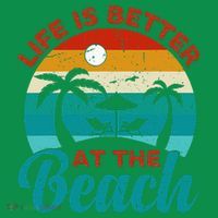 Women Retro Summer Vacation Life Is Better At The Beach Premium T-Shirt