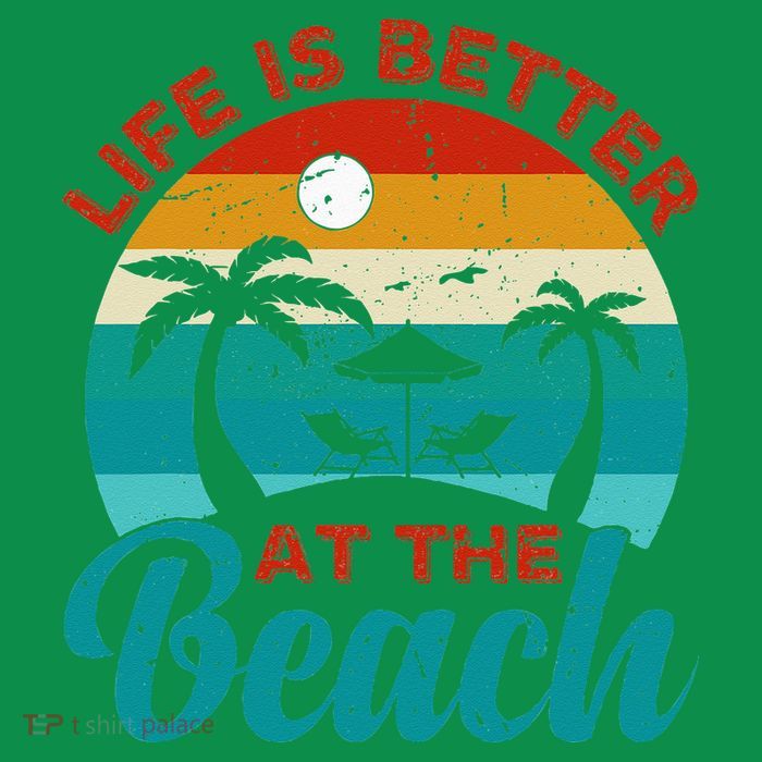 Women Retro Summer Vacation Life Is Better At The Beach Premium T-Shirt