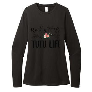 Womens Rockin' The Tutu Life Floral Decoration Grandma Womens CVC Long Sleeve Shirt