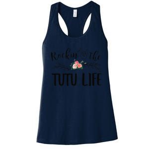 Womens Rockin' The Tutu Life Floral Decoration Grandma Women's Racerback Tank