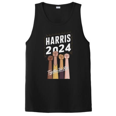 We Rise Together Kamala Harris Multi Cultural PosiCharge Competitor Tank