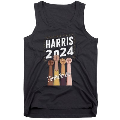 We Rise Together Kamala Harris Multi Cultural Tank Top